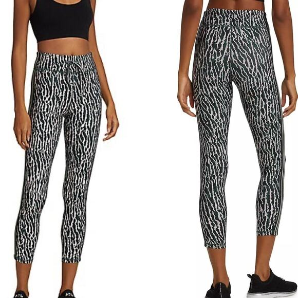 The Upside Camo Animal Print Side Stripe Midi Leggings Small - Picture 1 of 6